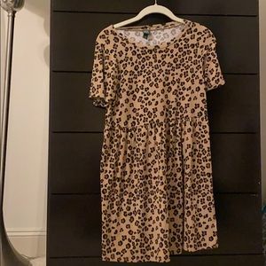 cheetah t shirt dress
